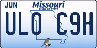 MO license plate UL0C9H