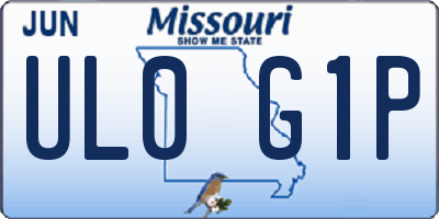 MO license plate UL0G1P