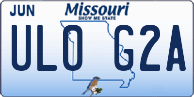 MO license plate UL0G2A