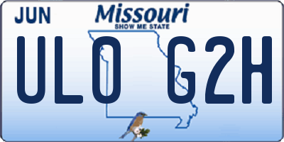 MO license plate UL0G2H