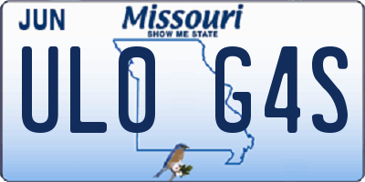 MO license plate UL0G4S