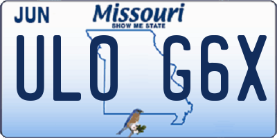 MO license plate UL0G6X