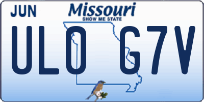 MO license plate UL0G7V