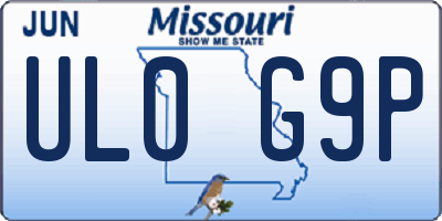 MO license plate UL0G9P