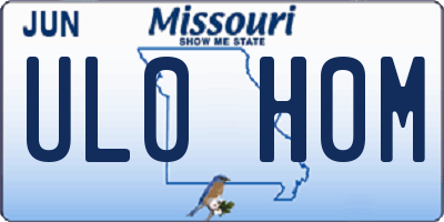 MO license plate UL0H0M