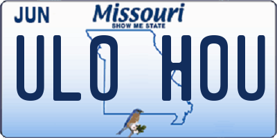 MO license plate UL0H0U