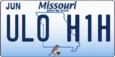 MO license plate UL0H1H