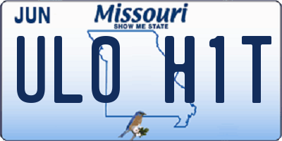 MO license plate UL0H1T