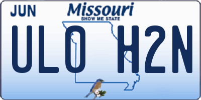 MO license plate UL0H2N