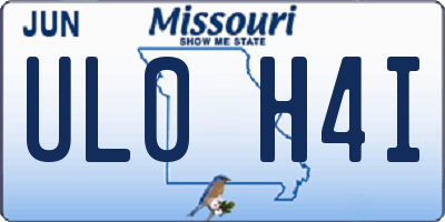 MO license plate UL0H4I