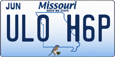 MO license plate UL0H6P
