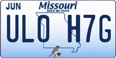 MO license plate UL0H7G