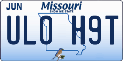 MO license plate UL0H9T