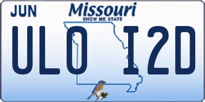 MO license plate UL0I2D