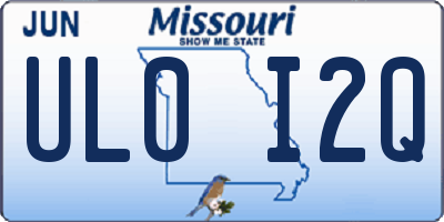 MO license plate UL0I2Q
