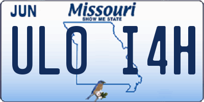 MO license plate UL0I4H