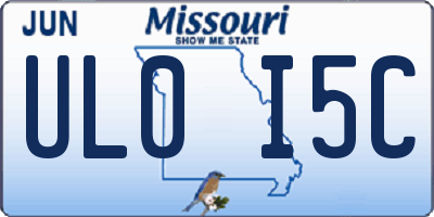 MO license plate UL0I5C
