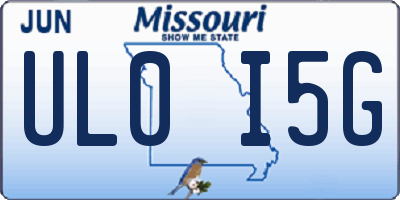 MO license plate UL0I5G
