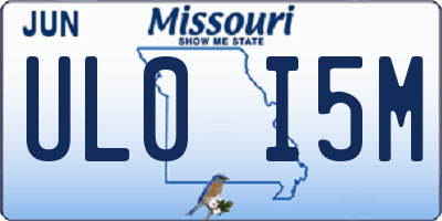 MO license plate UL0I5M