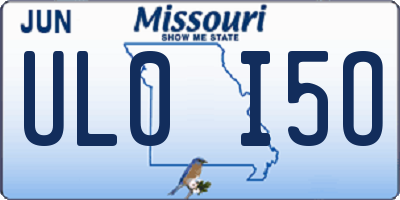 MO license plate UL0I5O