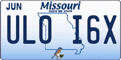 MO license plate UL0I6X