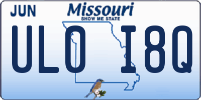 MO license plate UL0I8Q