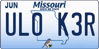 MO license plate UL0K3R