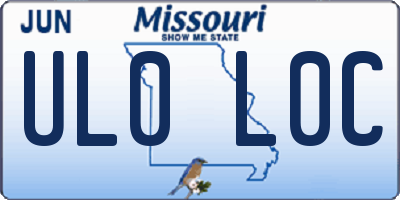 MO license plate UL0L0C