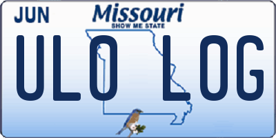 MO license plate UL0L0G