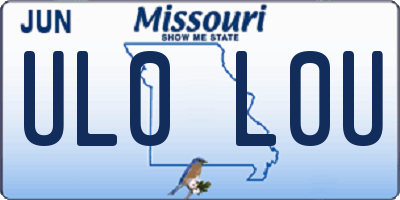 MO license plate UL0L0U