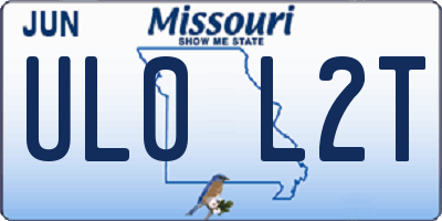 MO license plate UL0L2T