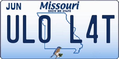MO license plate UL0L4T
