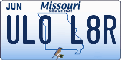 MO license plate UL0L8R