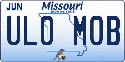 MO license plate UL0M0B