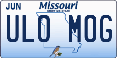 MO license plate UL0M0G
