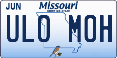 MO license plate UL0M0H