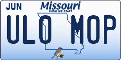 MO license plate UL0M0P