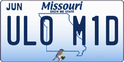 MO license plate UL0M1D