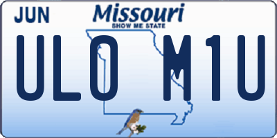 MO license plate UL0M1U