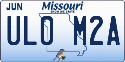 MO license plate UL0M2A