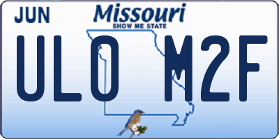 MO license plate UL0M2F