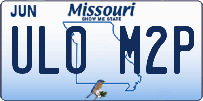 MO license plate UL0M2P