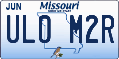 MO license plate UL0M2R