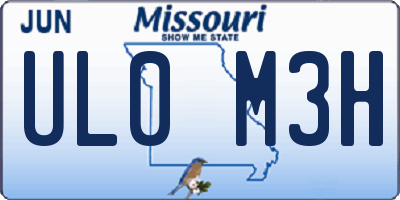 MO license plate UL0M3H