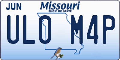 MO license plate UL0M4P