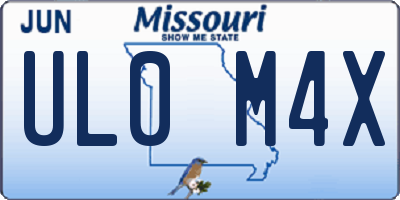 MO license plate UL0M4X