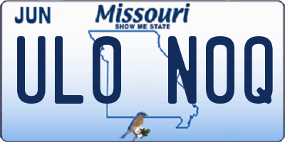 MO license plate UL0N0Q