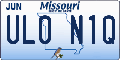 MO license plate UL0N1Q