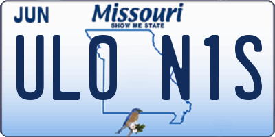 MO license plate UL0N1S