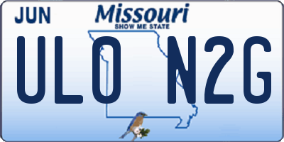 MO license plate UL0N2G